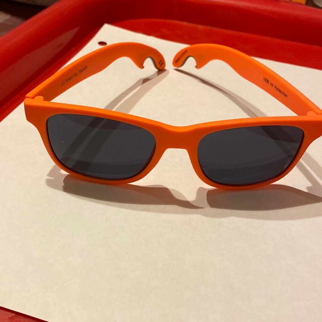 Pink Sunglasses CoralOrange Color With Bottle Openers On The Ends